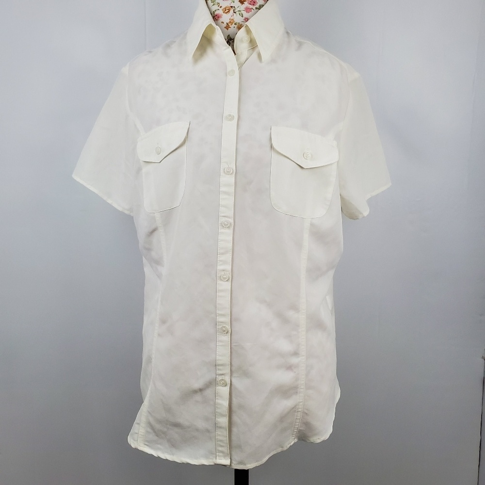 CROFT&BARROW WOMEN'S SHORT SLEEVE SHIRT